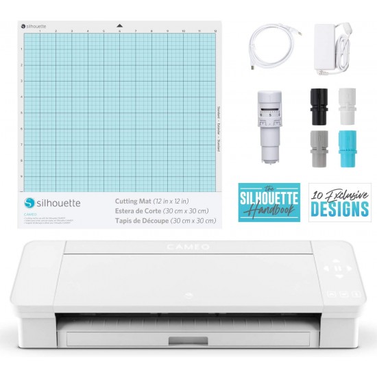 Silhouette Cameo 4 with Bluetooth, 12x12 Cutting Mat, Autoblade 2